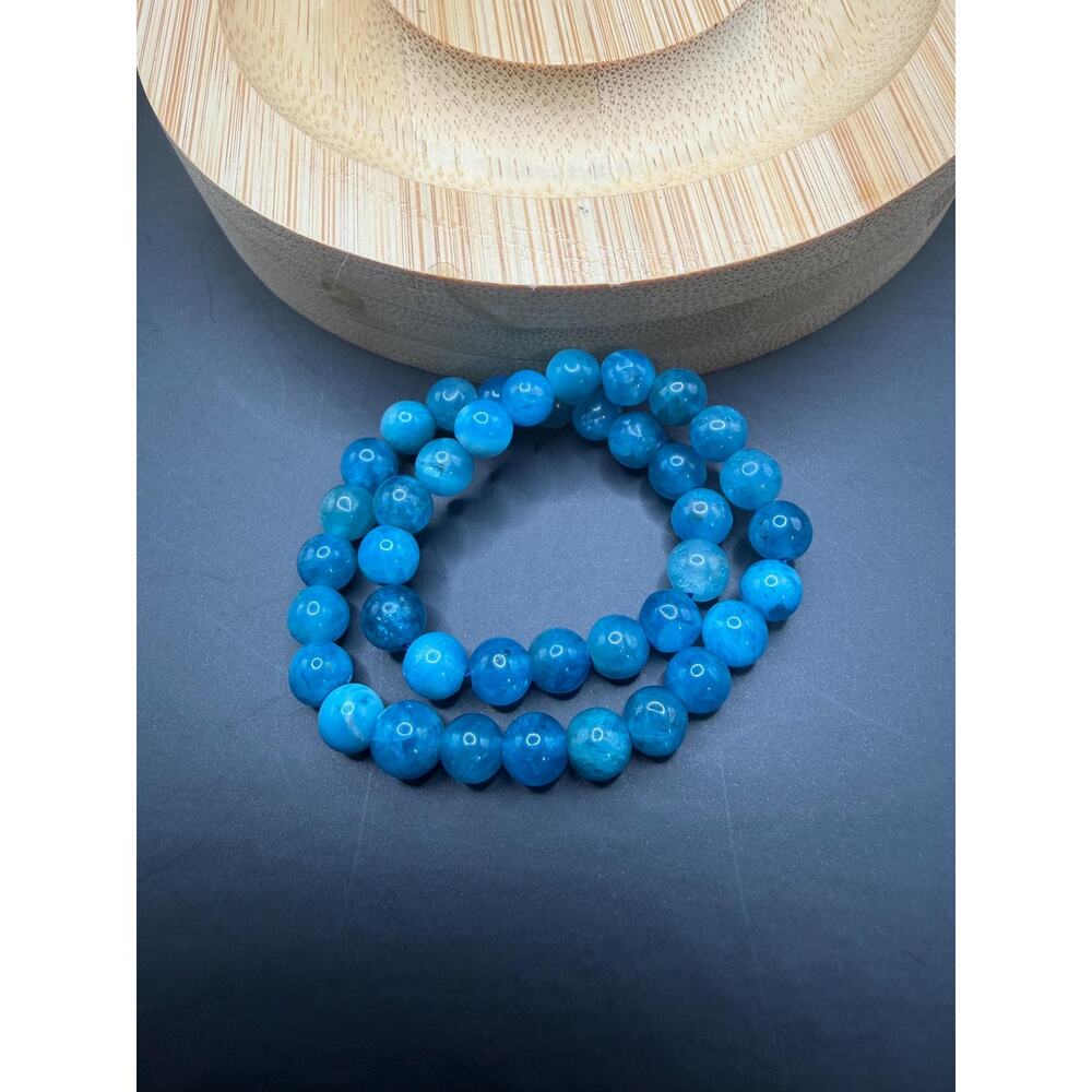 Blue Apatite 5mm Bracelet